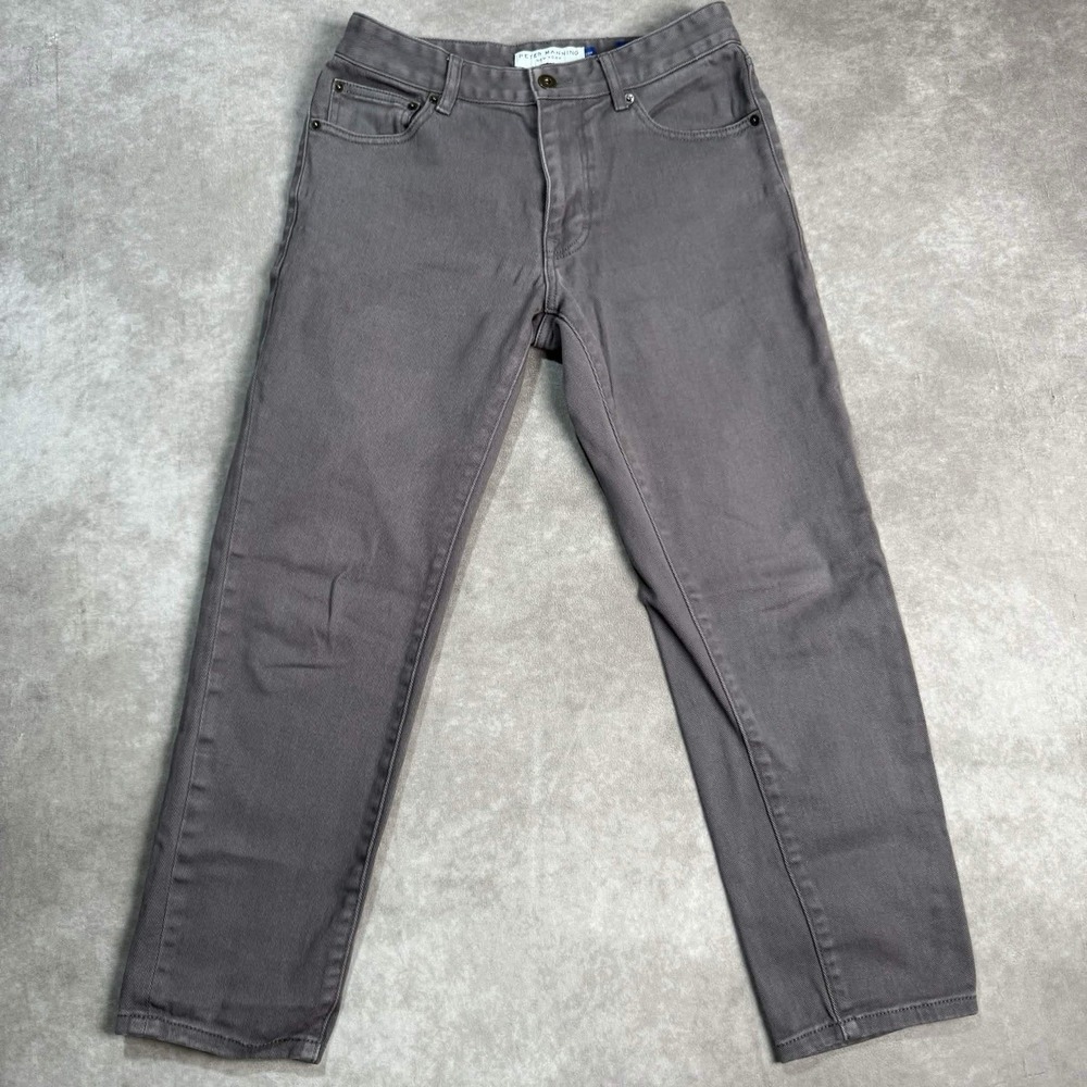 Peter Manning NYC Jeans Men 29x24* Gray Slim Fit Travel Stretch Denim Flaw**